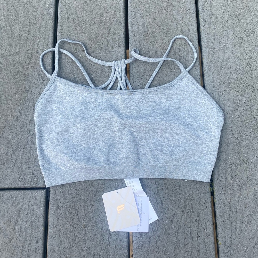 Fabletics Light Gray Sports Bra